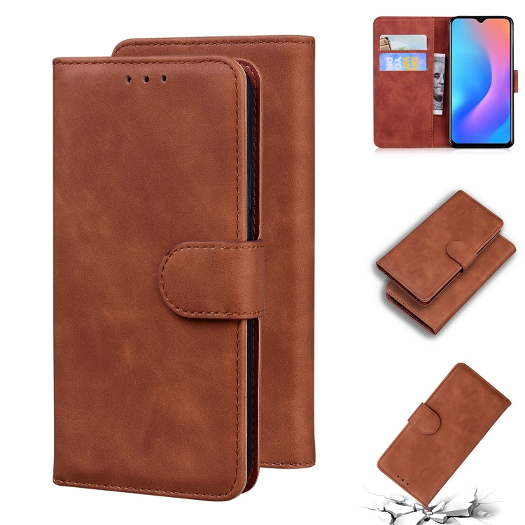 For Blackview A60 Pro Skin Feel Pure Color Flip Leather Phone Case