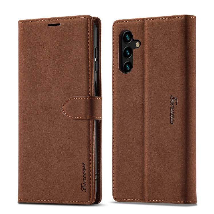 For Samsung Galaxy A13 5G Forwenw F1 Series Matte Strong Magnetism Leather Phone Case