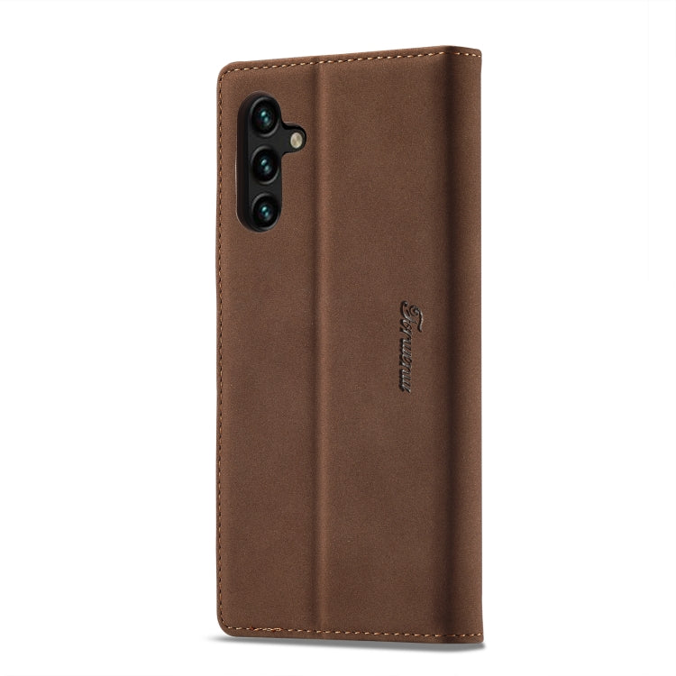 For Samsung Galaxy A13 5G Forwenw F1 Series Matte Strong Magnetism Leather Phone Case