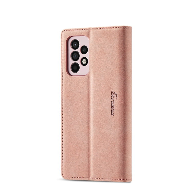 For Samsung Galaxy A52 Forwenw F1 Series Matte Strong Magnetism Leather Phone Case