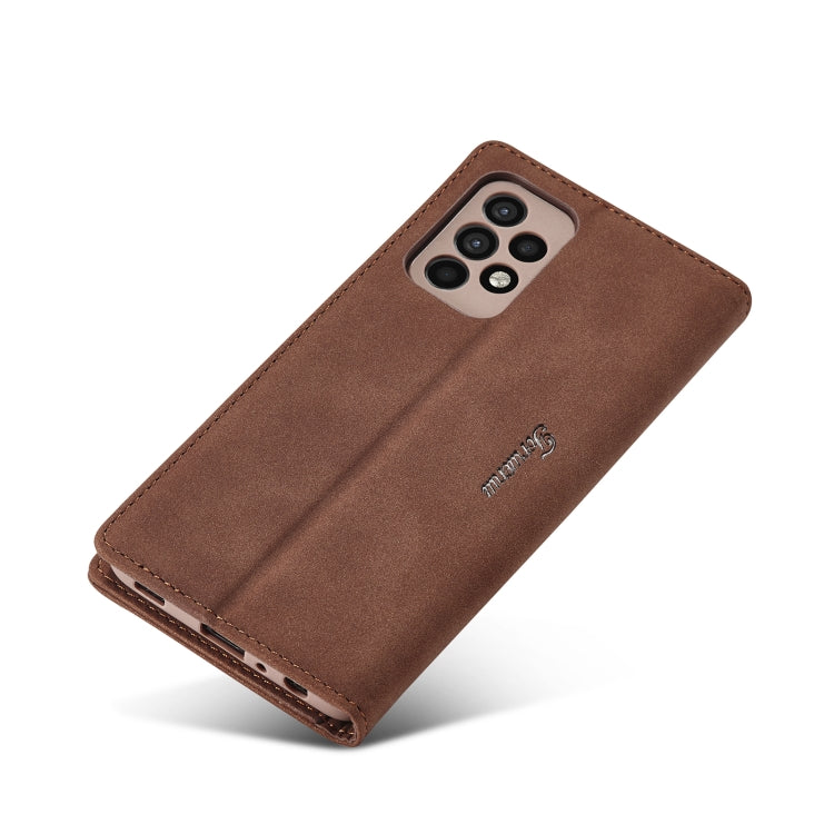 For Samsung Galaxy A52 Forwenw F1 Series Matte Strong Magnetism Leather Phone Case