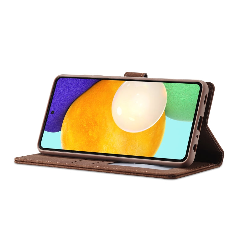For Samsung Galaxy A52 Forwenw F1 Series Matte Strong Magnetism Leather Phone Case