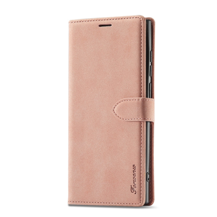 For Samsung Galaxy S22 Ultra 5G Forwenw F1 Series Matte Strong Magnetism Leather Phone Case