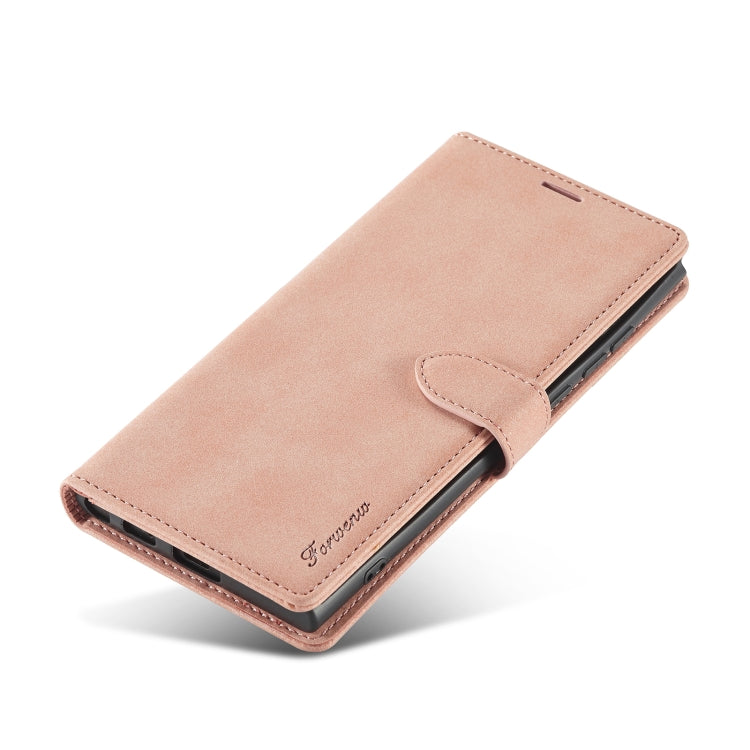 For Samsung Galaxy S22 Ultra 5G Forwenw F1 Series Matte Strong Magnetism Leather Phone Case