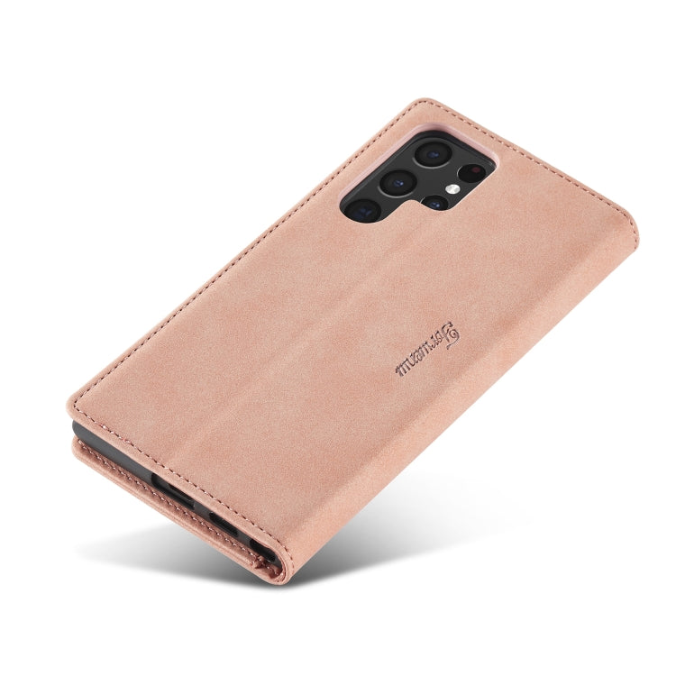 For Samsung Galaxy S22 Ultra 5G Forwenw F1 Series Matte Strong Magnetism Leather Phone Case