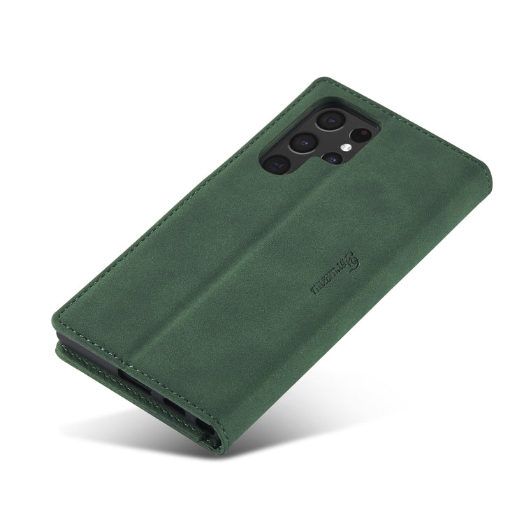 For Samsung Galaxy S22 Ultra 5G Forwenw F1 Series Matte Strong Magnetism Leather Phone Case