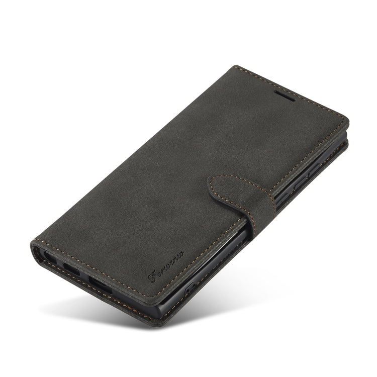 For Samsung Galaxy S22 Ultra 5G Forwenw F1 Series Matte Strong Magnetism Leather Phone Case