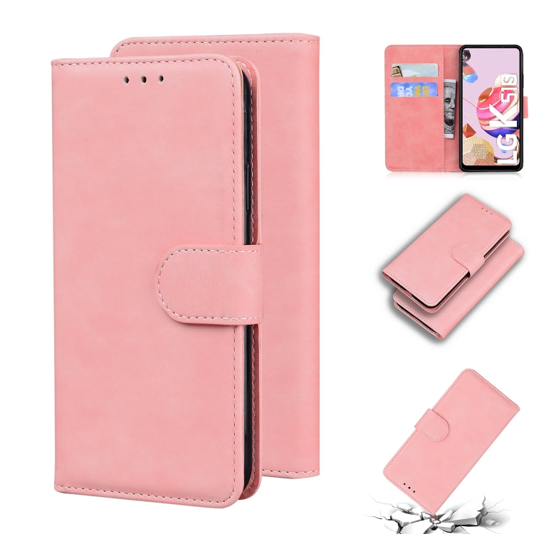 For LG K41S / K51S Skin Feel Pure Color Flip Leather Phone Case