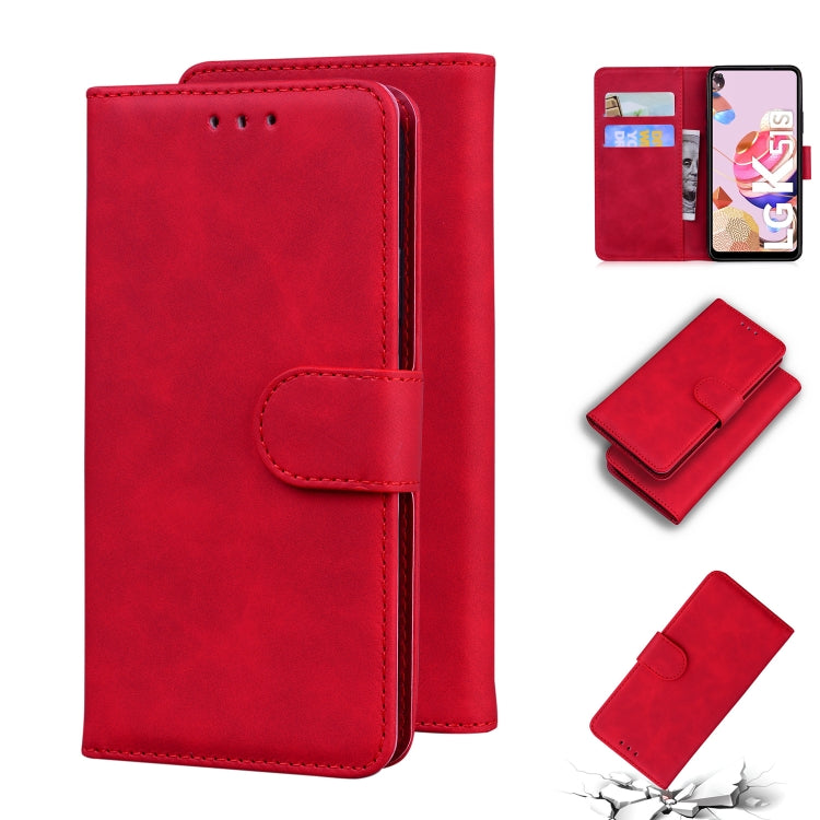 For LG K41S / K51S Skin Feel Pure Color Flip Leather Phone Case
