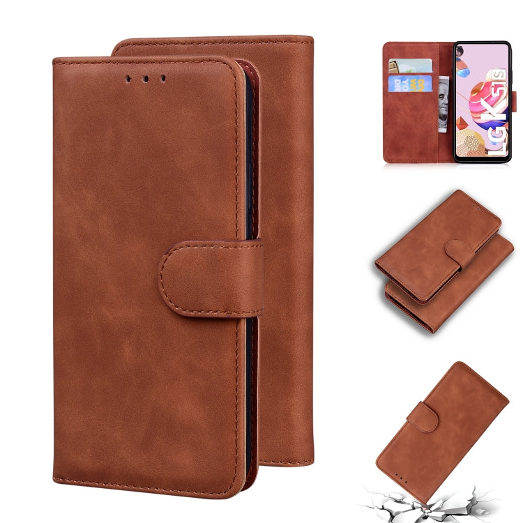 For LG K41S / K51S Skin Feel Pure Color Flip Leather Phone Case