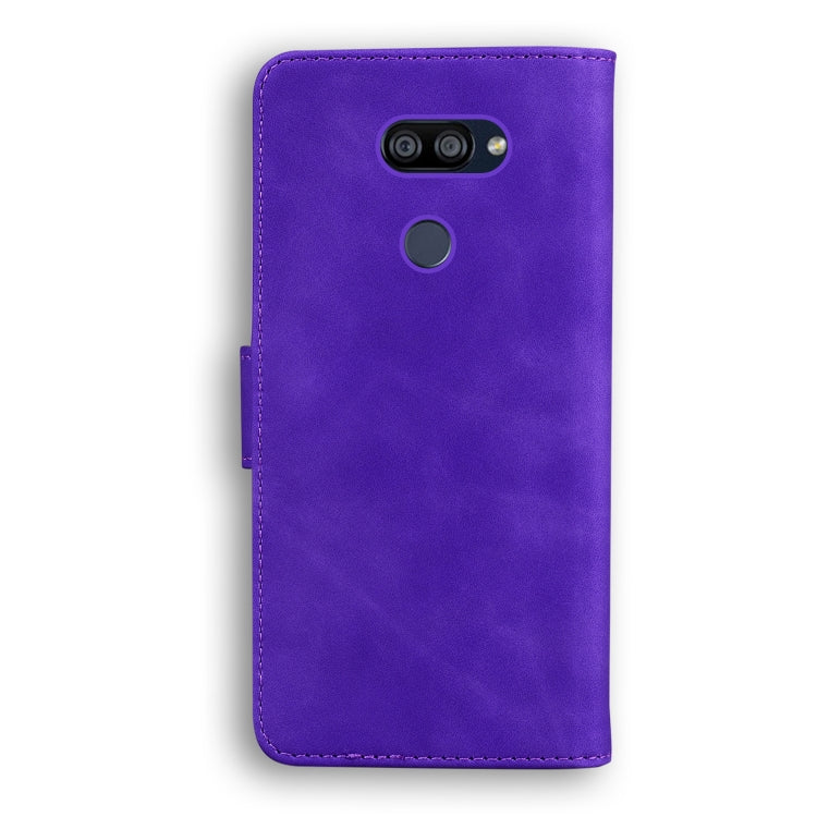 For LG K40S Skin Feel Pure Color Flip Leather Phone Case