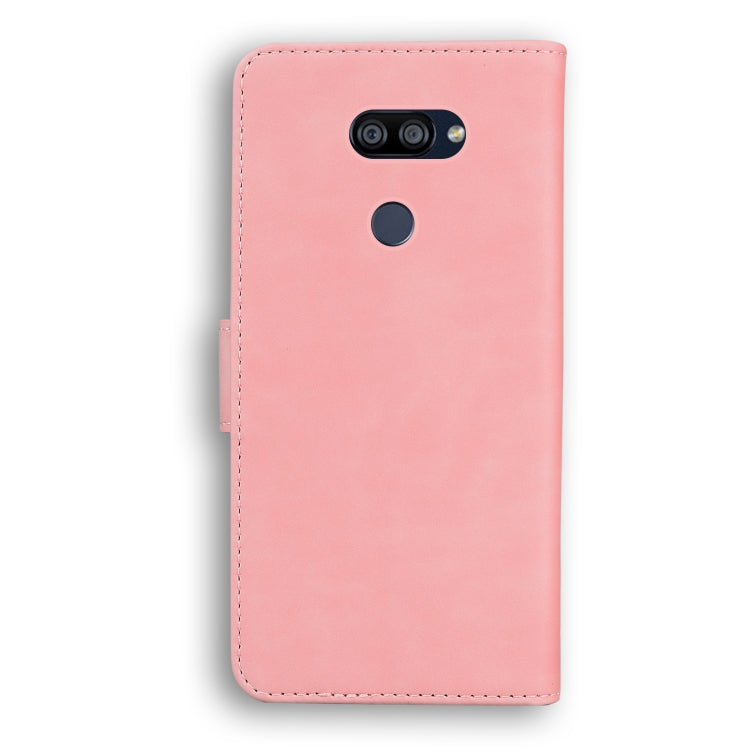 For LG K40S Skin Feel Pure Color Flip Leather Phone Case