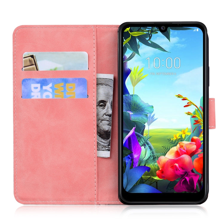 For LG K40S Skin Feel Pure Color Flip Leather Phone Case