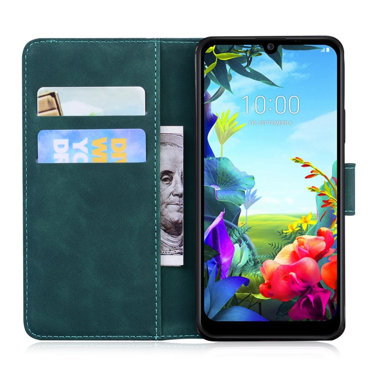 For LG K40S Skin Feel Pure Color Flip Leather Phone Case