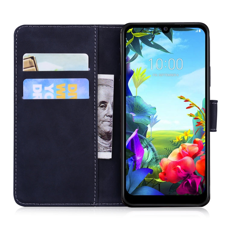 For LG K40S Skin Feel Pure Color Flip Leather Phone Case