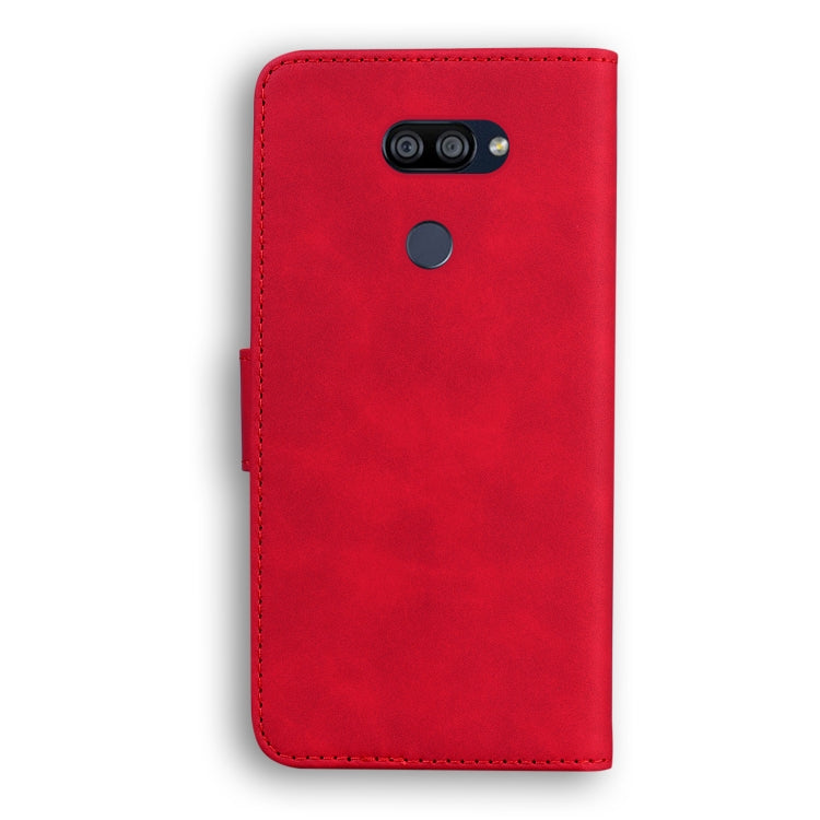 For LG K40S Skin Feel Pure Color Flip Leather Phone Case