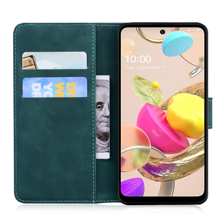 For LG K42 Skin Feel Pure Color Flip Leather Phone Case