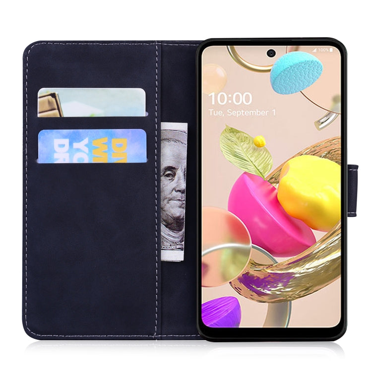 For LG K42 Skin Feel Pure Color Flip Leather Phone Case
