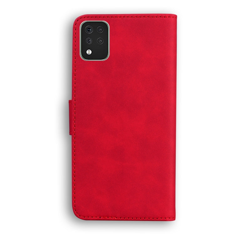 For LG K42 Skin Feel Pure Color Flip Leather Phone Case