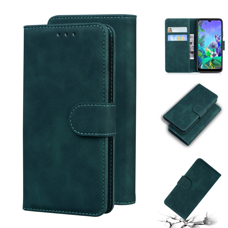 For LG K50 / Q60 Skin Feel Pure Color Flip Leather Phone Case