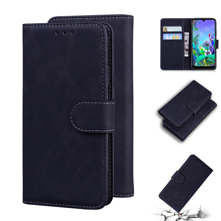For LG K50 / Q60 Skin Feel Pure Color Flip Leather Phone Case