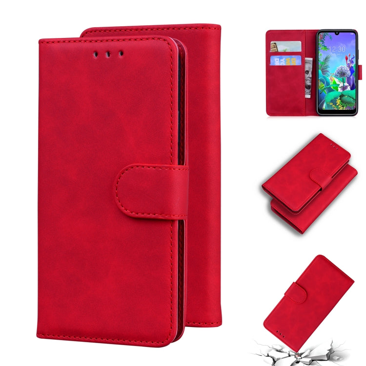 For LG K50 / Q60 Skin Feel Pure Color Flip Leather Phone Case