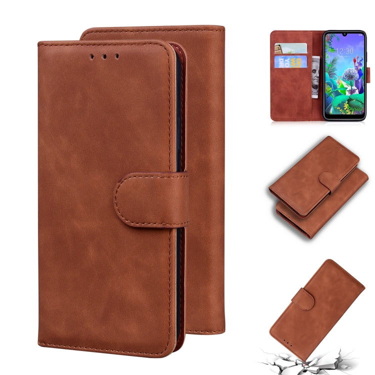 For LG K50 / Q60 Skin Feel Pure Color Flip Leather Phone Case