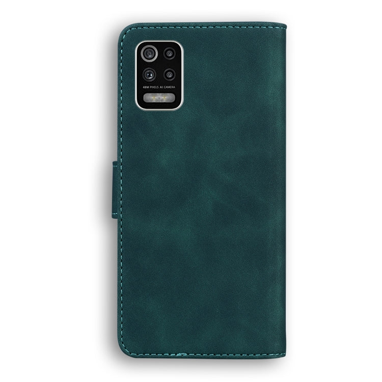 For LG K52 / K62 / Q52 Skin Feel Pure Color Flip Leather Phone Case
