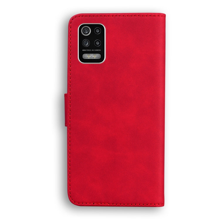 For LG K52 / K62 / Q52 Skin Feel Pure Color Flip Leather Phone Case