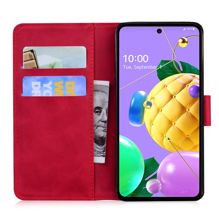For LG K52 / K62 / Q52 Skin Feel Pure Color Flip Leather Phone Case