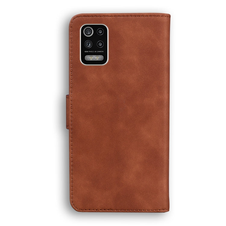 For LG K52 / K62 / Q52 Skin Feel Pure Color Flip Leather Phone Case