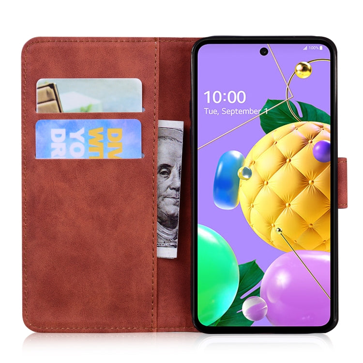 For LG K52 / K62 / Q52 Skin Feel Pure Color Flip Leather Phone Case