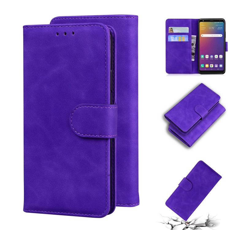 For LG Stylo 5 Skin Feel Pure Color Flip Leather Phone Case