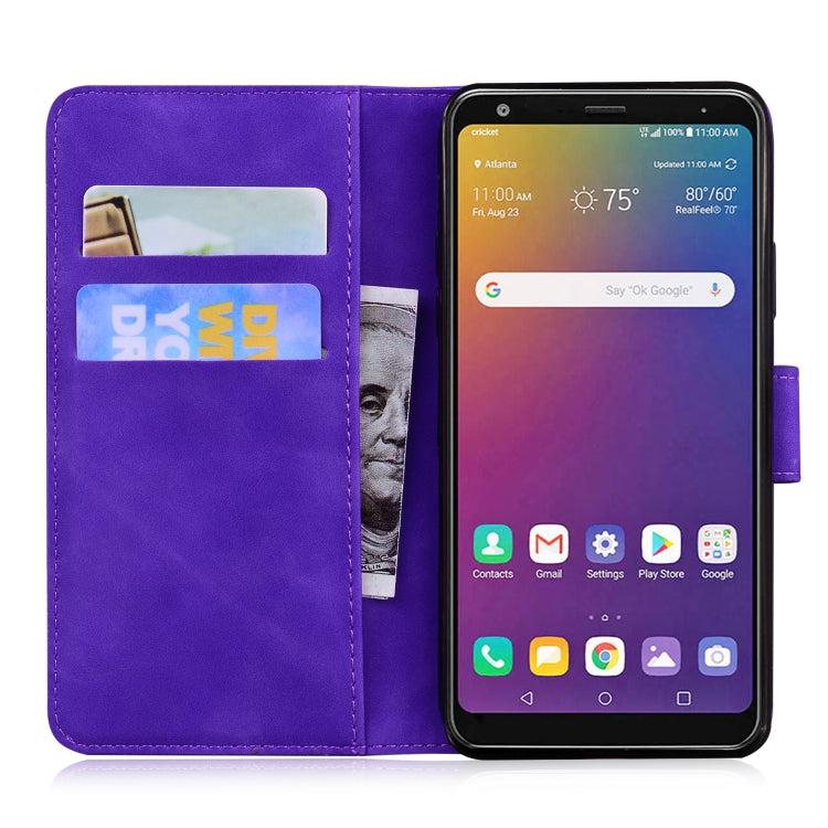 For LG Stylo 5 Skin Feel Pure Color Flip Leather Phone Case