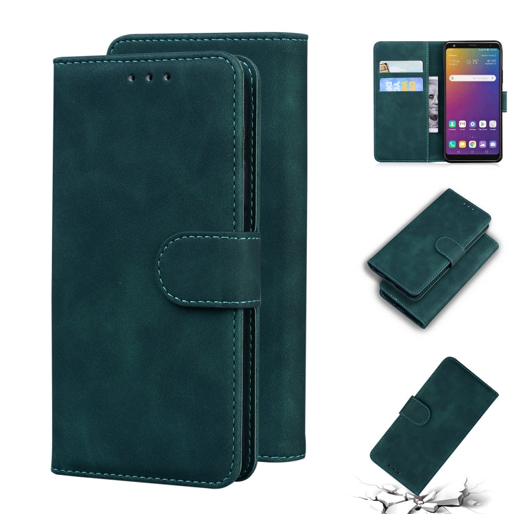 For LG Stylo 5 Skin Feel Pure Color Flip Leather Phone Case