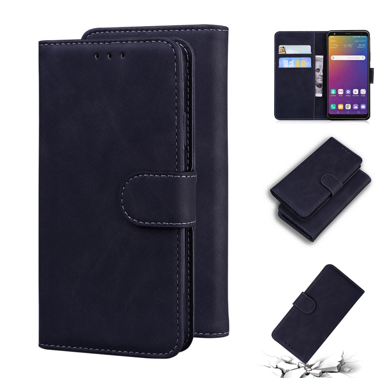 For LG Stylo 5 Skin Feel Pure Color Flip Leather Phone Case