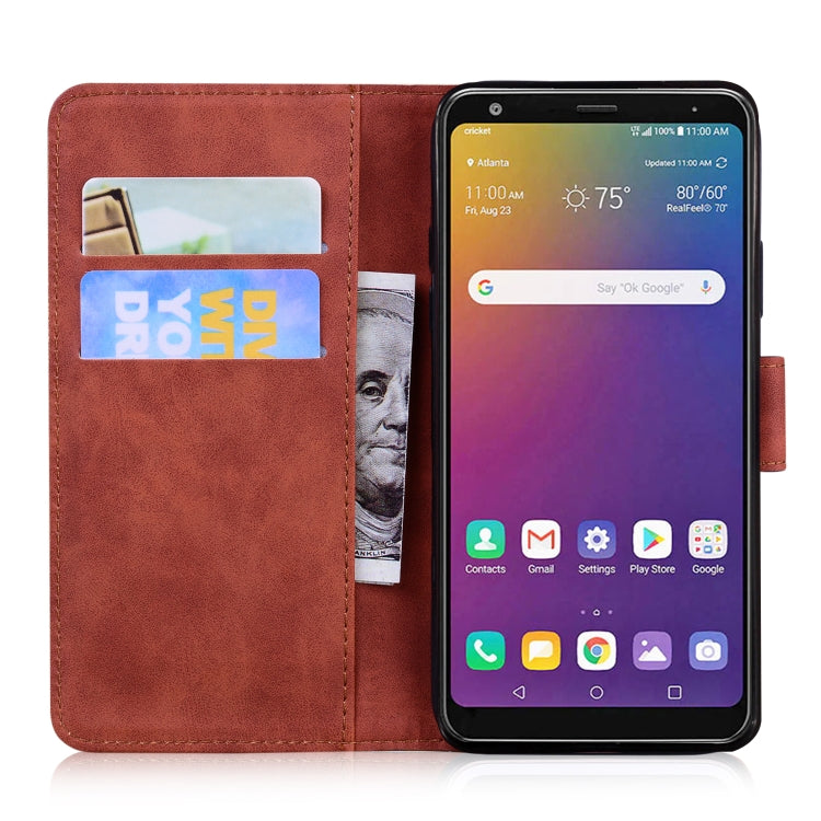 For LG Stylo 5 Skin Feel Pure Color Flip Leather Phone Case