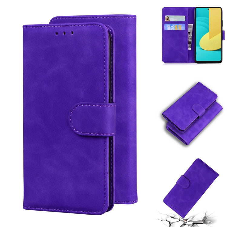 For LG Stylo 7 5G Skin Feel Pure Color Flip Leather Phone Case