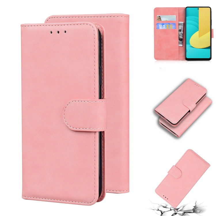 For LG Stylo 7 5G Skin Feel Pure Color Flip Leather Phone Case