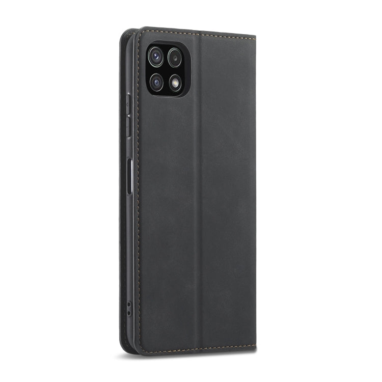 For Samsung Galaxy A22 5G Forwenw Dream Series Oil Edge Strong Magnetism Leather Phone Case