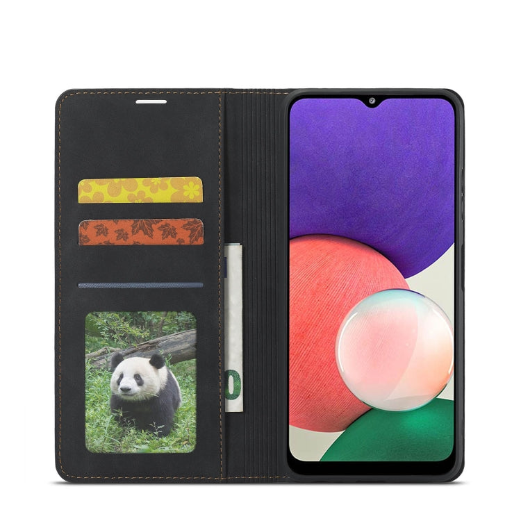 For Samsung Galaxy A22 5G Forwenw Dream Series Oil Edge Strong Magnetism Leather Phone Case