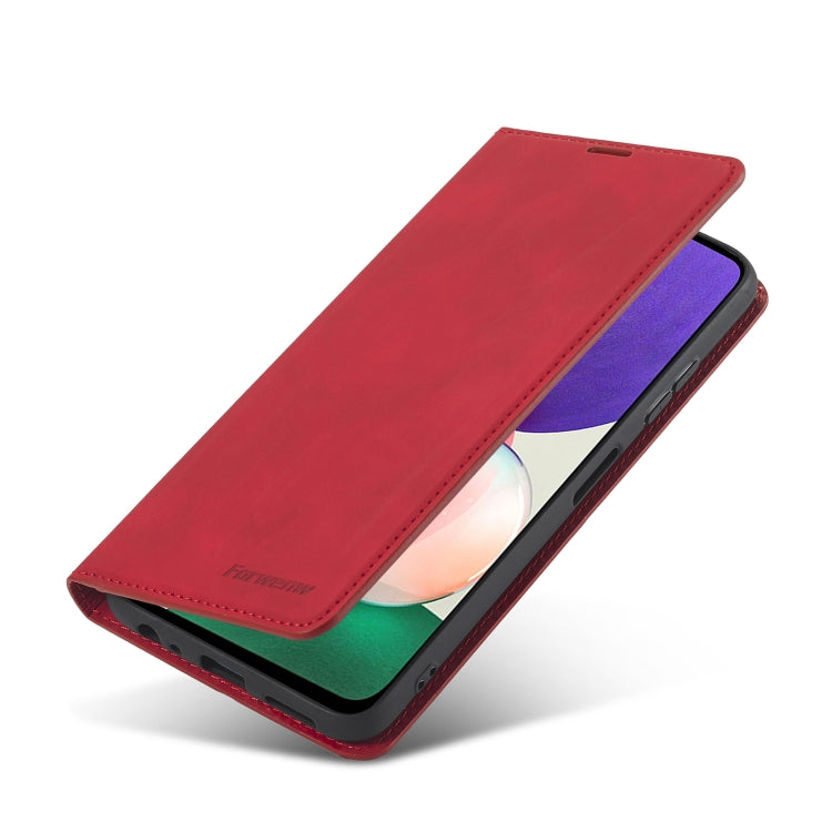 For Samsung Galaxy A22 5G Forwenw Dream Series Oil Edge Strong Magnetism Leather Phone Case