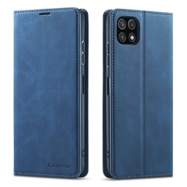 For Samsung Galaxy A22 5G Forwenw Dream Series Oil Edge Strong Magnetism Leather Phone Case