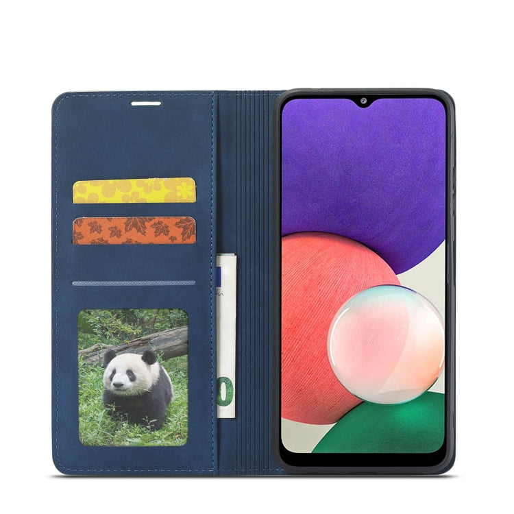 For Samsung Galaxy A22 5G Forwenw Dream Series Oil Edge Strong Magnetism Leather Phone Case