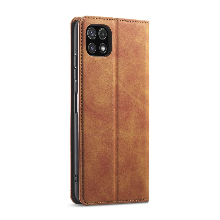 For Samsung Galaxy A22 5G Forwenw Dream Series Oil Edge Strong Magnetism Leather Phone Case