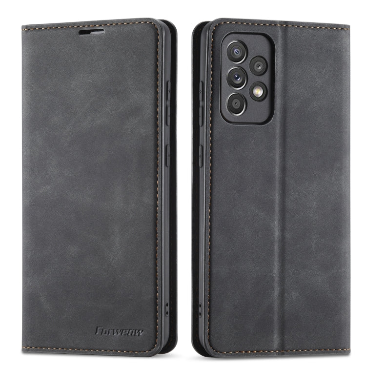 For Samsung Galaxy A73 5G Forwenw Dream Series Oil Edge Strong Magnetism Leather Phone Case