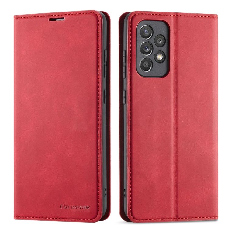 For Samsung Galaxy A73 5G Forwenw Dream Series Oil Edge Strong Magnetism Leather Phone Case