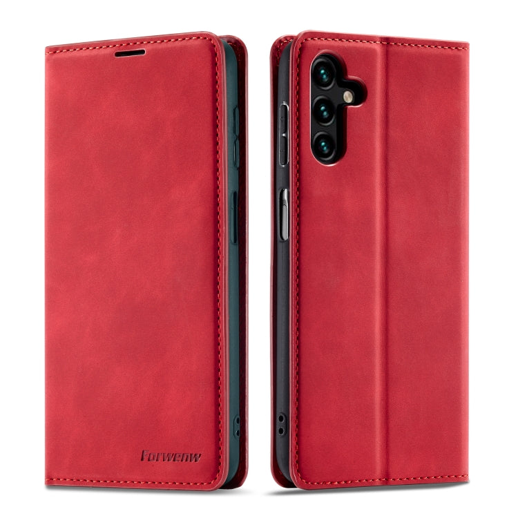For Samsung Galaxy A13 5G Forwenw Dream Series Oil Edge Strong Magnetism Leather Phone Case