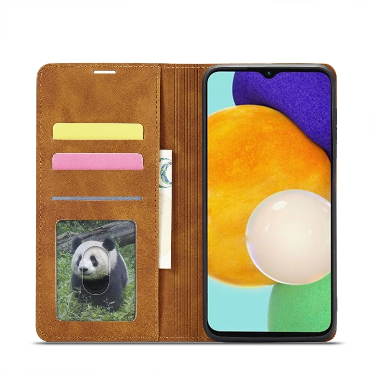 For Samsung Galaxy A13 5G Forwenw Dream Series Oil Edge Strong Magnetism Leather Phone Case