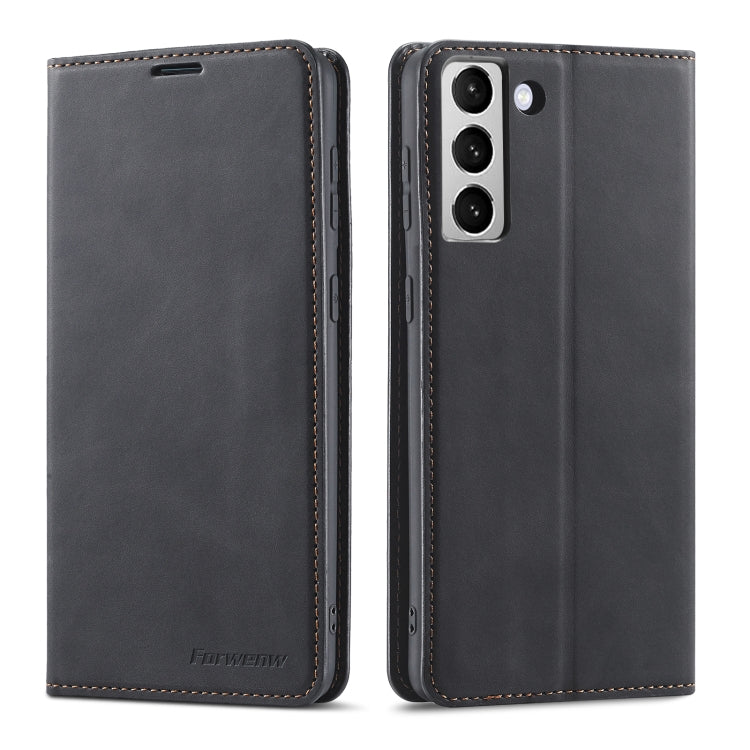 For Samsung Galaxy S21 FE 5G Forwenw Dream Series Oil Edge Strong Magnetism Leather Phone Case